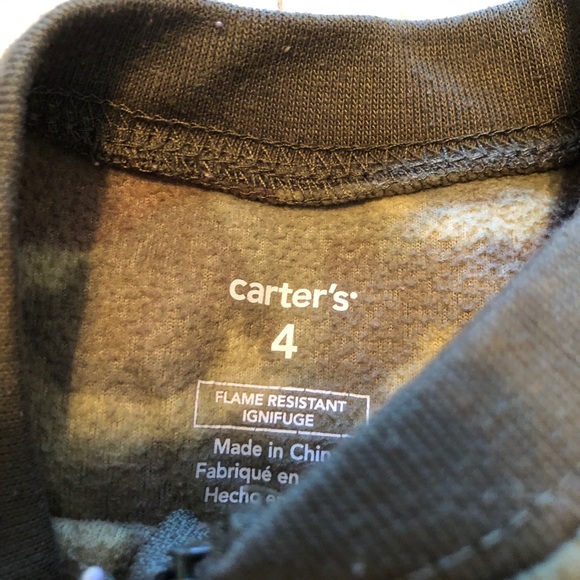 Carter’s boy dinosaur onesie zip up pajamas 4t - Picture 3 of 4